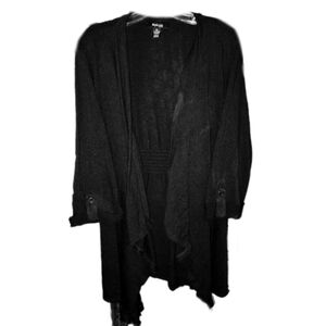 Style and Co. Waterfall Hem 3/4 Sleeve Cardigan with Cinched Back #36